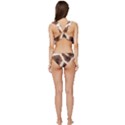 Giraffe Skin Texture Low Cut Ruffle Edge Bikini Set View4