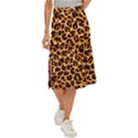Giraffe Texture, Close-up, Giraffe Skin Texture Midi Panel Skirt View1