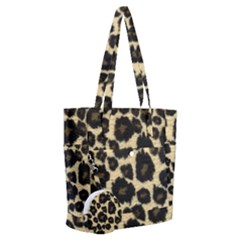 Jaguar Skin Texture, Jaguar Wool Texture, Yellow Everyday Shoulder Bag With Pouch Bag