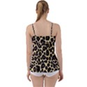 Jaguar Skin Texture, Jaguar Wool Texture, Yellow Babydoll Tankini Top View2