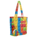 Lego Bricks, Colorful Dots Background Everyday Shoulder Bag with Pouch Bag View1