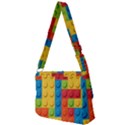 Lego Bricks, Colorful Dots Background Full Print Messenger Bag (S) View2