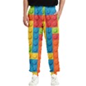 Lego Bricks, Colorful Dots Background Men s Elastic Waist Pants View1