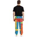 Lego Bricks, Colorful Dots Background Men s Elastic Waist Pants View2