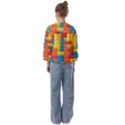 Lego Bricks, Colorful Dots Background Kids  Sailor Shirt View2