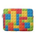 Lego Bricks, Colorful Dots Background 14  Vertical Laptop Sleeve Case With Pocket View1