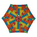 Lego Bricks, Colorful Dots Background Automatic Folding Umbrella with Case (Small) View1