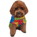 Lego Bricks, Colorful Dots Background Dog T-Shirt View1