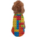 Lego Bricks, Colorful Dots Background Dog T-Shirt View2