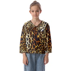 Leopard Skin Texture, Macro, Brown Kids  Sailor Shirt