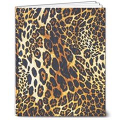 Leopard Skin Texture, Macro, Brown 8  X 10  Softcover Notebook