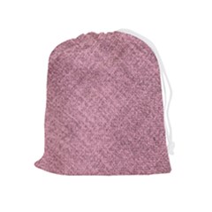 Pink Fabric Texture, Knitted Pink Texture, Drawstring Pouch (xl)