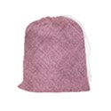 Pink Fabric Texture, Knitted Pink Texture, Drawstring Pouch (XL) View1