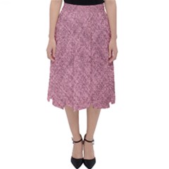 Pink Fabric Texture, Knitted Pink Texture, Classic Midi Skirt