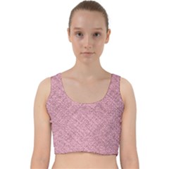 Pink Fabric Texture, Knitted Pink Texture, Velvet Racer Back Crop Top