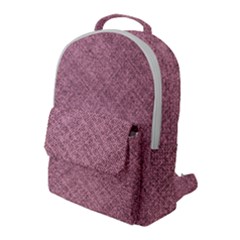 Pink Fabric Texture, Knitted Pink Texture, Flap Pocket Backpack (large)