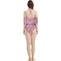 Pink Fabric Texture, Knitted Pink Texture, Halter Flowy Bikini Set  View2