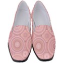 Pink Retro Texture With Circles, Retro Circles Background, Women s Classic Loafer Heels View1
