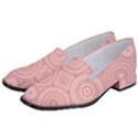 Pink Retro Texture With Circles, Retro Circles Background, Women s Classic Loafer Heels View2