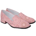 Pink Retro Texture With Circles, Retro Circles Background, Women s Classic Loafer Heels View3