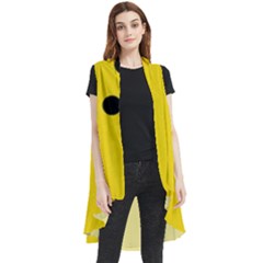 Punch Hole, Black Hole Sleeveless Chiffon Waistcoat Shirt