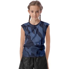 Purple Camo Kids  Raglan Cap Sleeve T-shirt