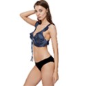 Purple Camo Low Cut Ruffle Edge Bikini Top View2