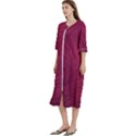 Purple Fabric Texture, Fabric Backgrounds With Lines Women s Cotton 3/4 Sleeve Nightgown View2