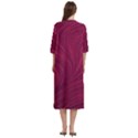Purple Fabric Texture, Fabric Backgrounds With Lines Women s Cotton 3/4 Sleeve Nightgown View4