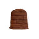 Seamless Wooden Planks Brown Wooden Background Drawstring Pouch (Medium) View1