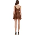 Seamless Wooden Planks Brown Wooden Background Body Wrap Sleeveless V-Neck Mini Dress View4