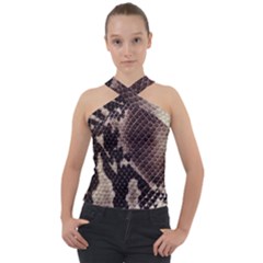 Snake Skin, Reptile Skin, Snake Skin Textures, Brown Snake Cross Neck Velour Top
