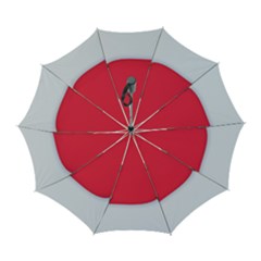 White Red Ripples Automatic Folding Umbrella With Case (large)