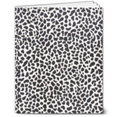 Zebra Skin, Vector Textures, White Black Background 8  X 10  Softcover Notebook