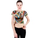 Madhubani Art A Crew Neck Crop Top View1