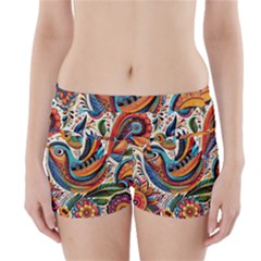Madhubani Art A Boyleg Bikini Wrap Bottoms