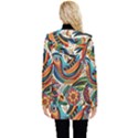 Madhubani Art A Button Up Hooded Coat  View2