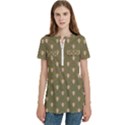 Camping Is Fun! Women s Zip Front V-Neck Short Sleeve Casual Top Pocket Shirt View1