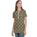 Camping Is Fun! Women s Zip Front V-Neck Short Sleeve Casual Top Pocket Shirt View2