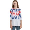 Vote Kamala Walz Women s Zip Front V-Neck 3/4 Sleeve Casual Top Pocket Shirt View1
