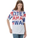 Vote Kamala Walz Women s Zip Front V-Neck 3/4 Sleeve Casual Top Pocket Shirt View3