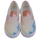 Background Pastel Geometric Lines Kids  Canvas Slip Ons View1