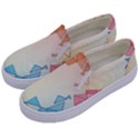 Background Pastel Geometric Lines Kids  Canvas Slip Ons View2