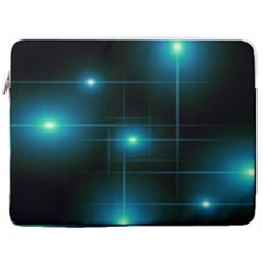 Light Shining Lighting Blue Night 17  Vertical Laptop Sleeve Case With Pocket