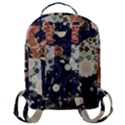 Japanese Wave Koi Illustration Pattern Flap Pocket Backpack (Large) View3