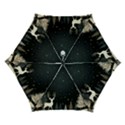 Christmas Winter Xmas Scene Nature Forest Tree Moon Automatic Folding Umbrella with Case (Small) View1