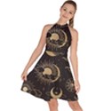 Star Colorful Christmas Abstract Sleeveless Halter Neck A-Line Dress View1