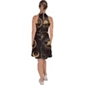 Star Colorful Christmas Abstract Sleeveless Halter Neck A-Line Dress View4