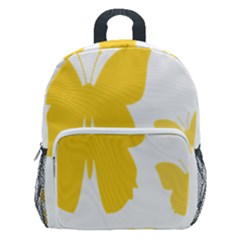 Yellow Butterfly Animals Fly Kids  Age 5-10 Lightweight School Backpack With Side Pockets