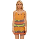 Hamburger Satin Pajama Short Set View1